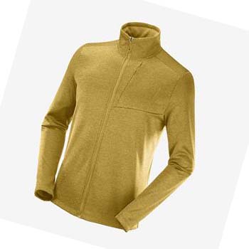 Salomon ESSENTIAL LIGHTWARM HEATHER Erkek Kapüşonlu Sweatshirt Sarı | TR 3198BEX